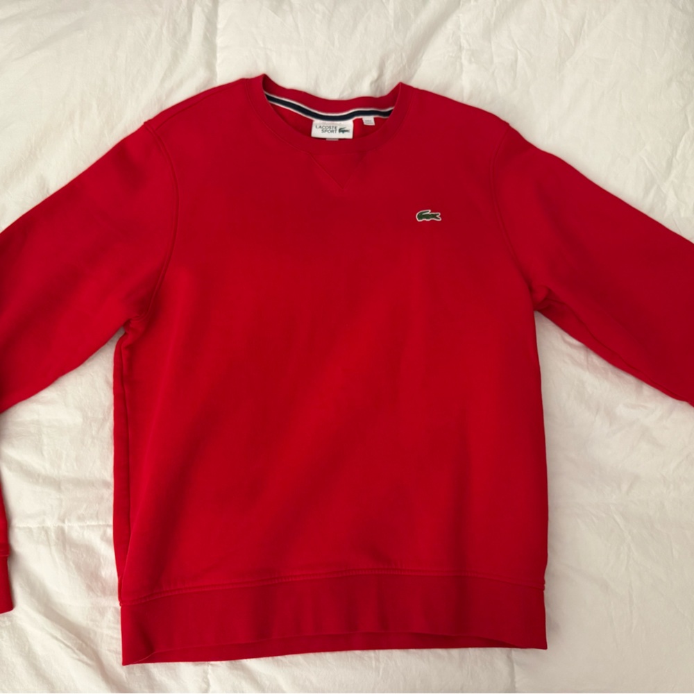 Lacoste Men's Vibrant Red Crewneck Sweater